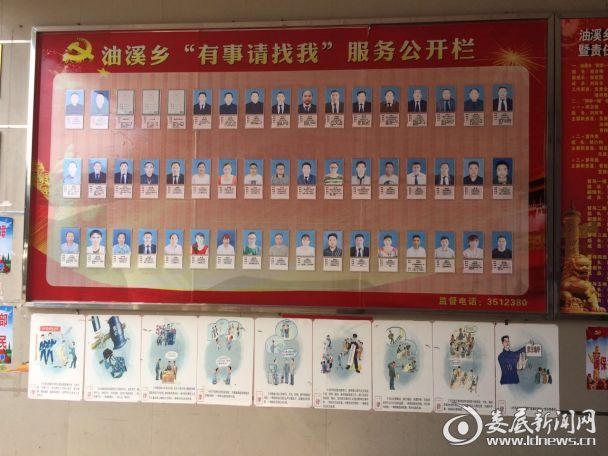 油溪乡干部“有事请找我”公开栏