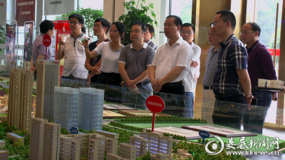 图为市发改委主任杨维带队察看湘中国际物流园项目