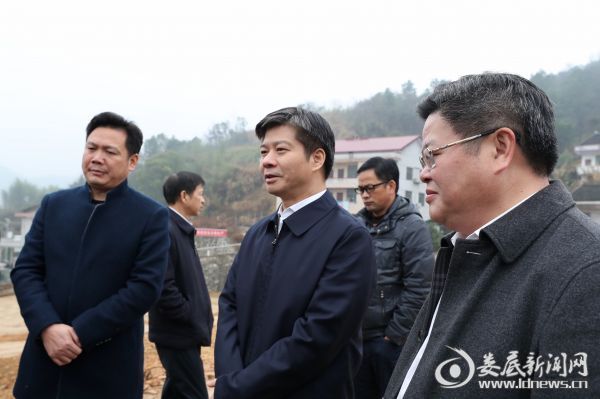 （李荐国察看乐坪大道东沿线项目进展情况）
