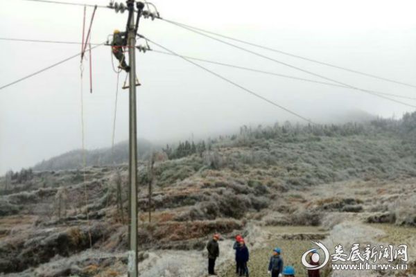 国网娄底供电公司 冒严寒抗冰冻 全力抢修保供电 (1)