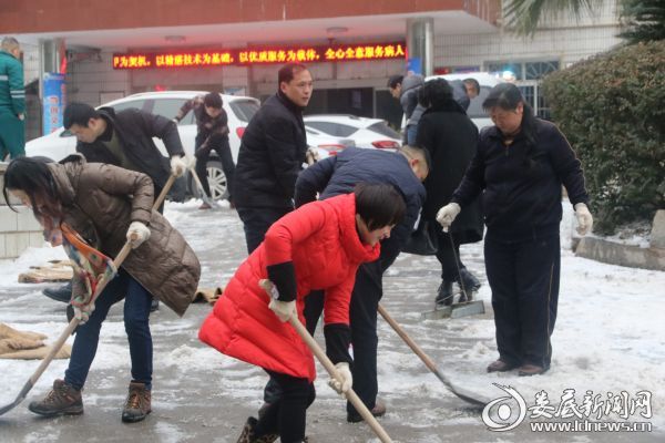 干部职工扫雪照片 (1)