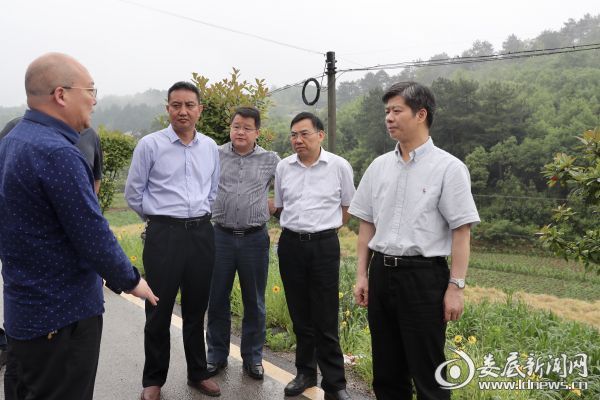 李荐国深入万宝镇部分村庄,察看了解县道、乡道、村道改造情况