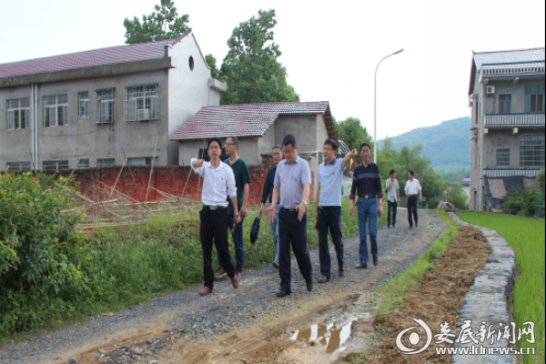 (娄底市交通运输局党组书记、局长李铁雄一行实地察看大源村村级公路建设情况)