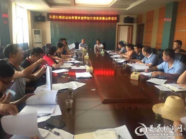 斗笠山镇就业扶贫暨贫困劳动力信息采集业务培训会议