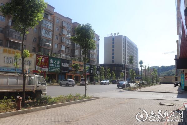 （干净整洁的小区外缘）