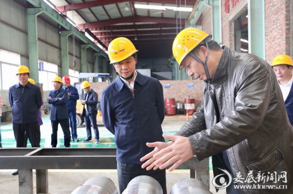 深入三泰新材生产车间实地察看