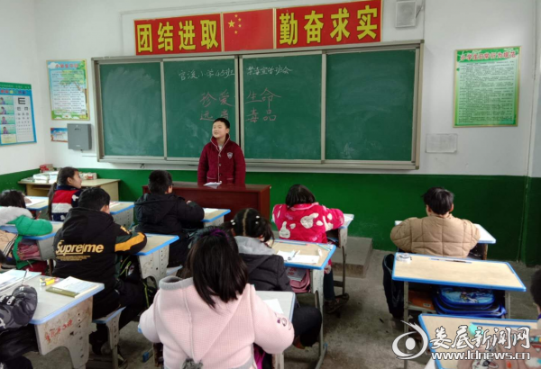 (岩口官溪小学禁毒主题班会)