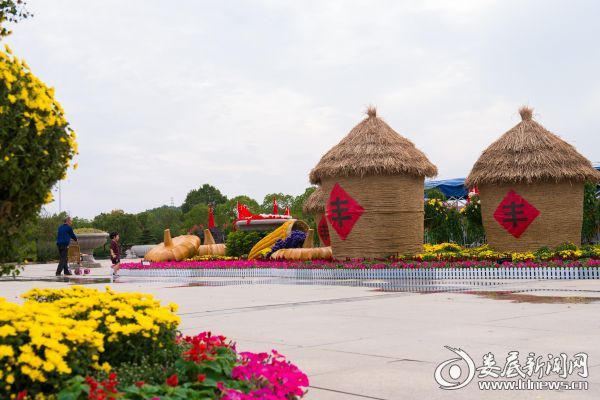 孙水公园国庆展区一角