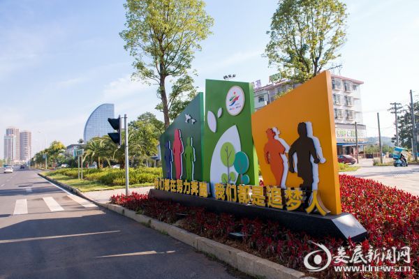 文艺路街头栽花