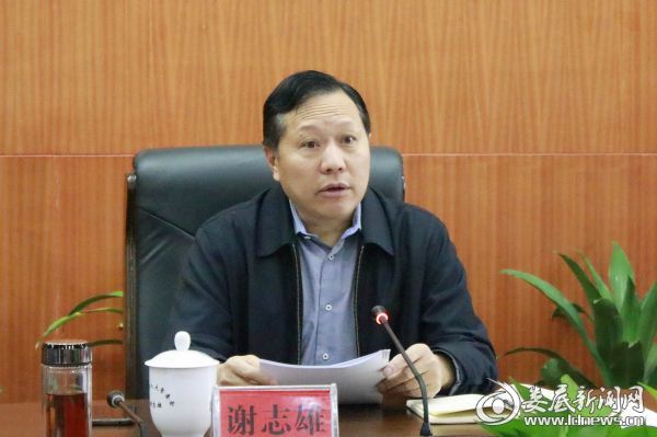 （市人大常委会党组书记、常务副主任谢志雄讲话）