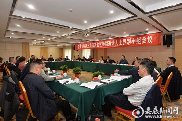 娄底市政协五届四次会议特别邀请人士界别小组会议现场