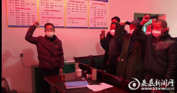 (向北村党员志愿者重温入党誓词)