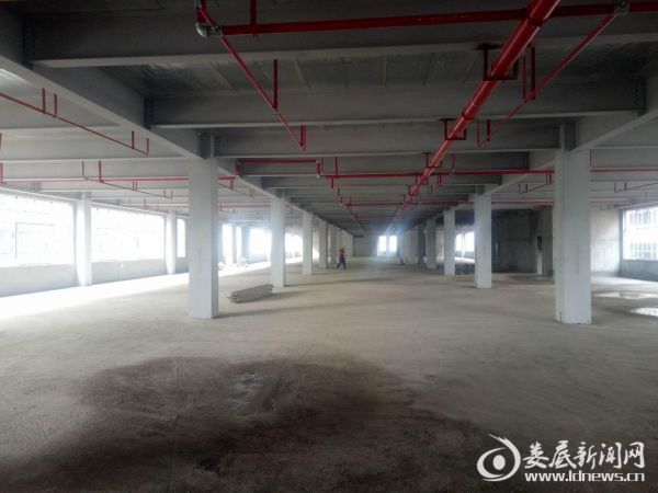 标准厂房项目室内消防管道和土建装饰完工图片      （刘洪供图）