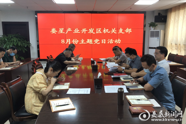 (8月20日上午,娄星产业开发区组织开展8月份主题党日活动)
