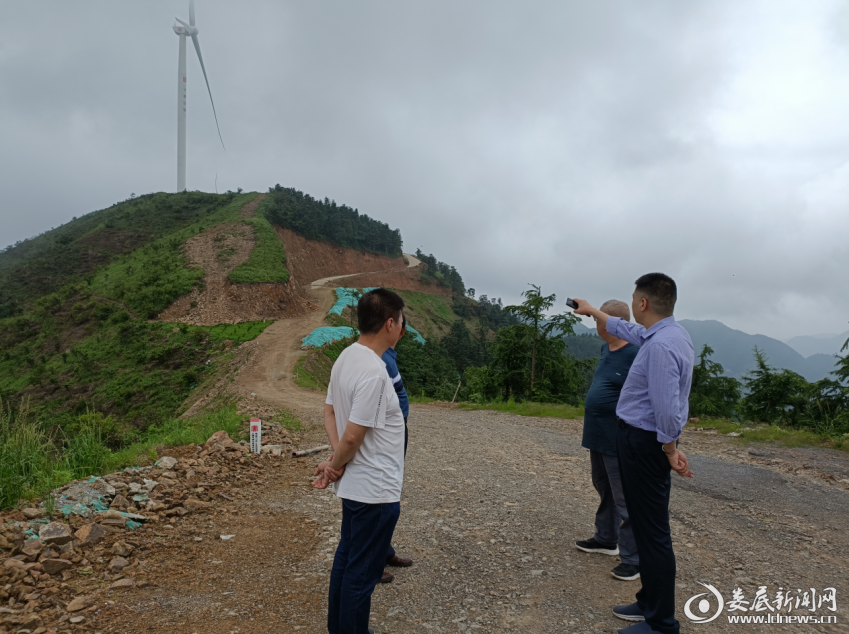 （调研组一行实地考察看村产业发展规划）