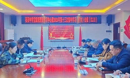 娄底市第一中学附属星星中学党组织理论学习中心组开展专题学习