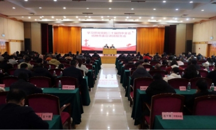 学习贯彻党的二十届四中全会精神娄底市委宣讲团报告会在市国资系统举行