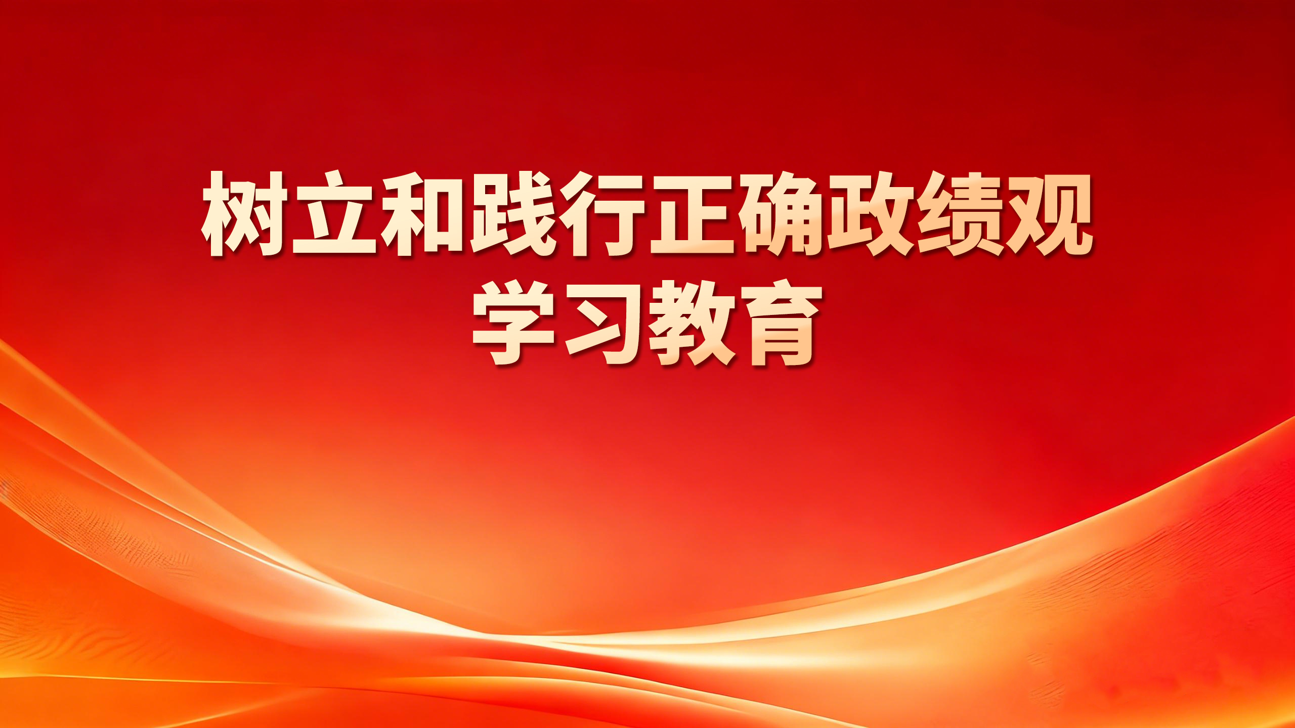 树立和践行正确政绩观学习教育
