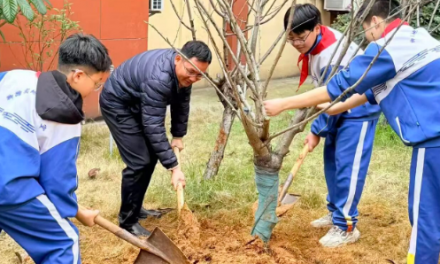 娄底市第一中学附属星星中学：党建带团建促队建 植绿育心共赴新程