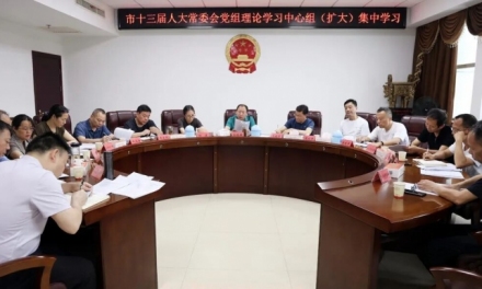 冷水江市人大常委会党组理论学习中心组（扩大）集中学习会议召开