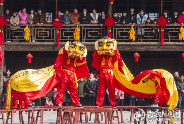 (起源于明朝的"傩狮舞"