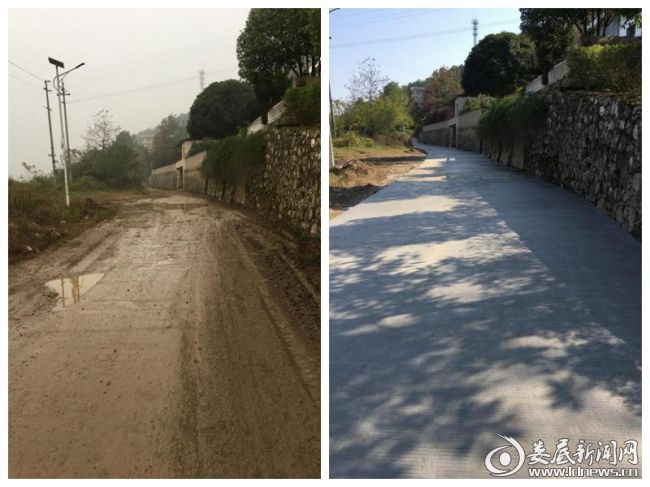 大科街道方石村沿河村级公路硬化工程竣工方便群众出行