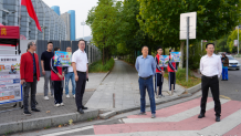 党旗领航护平安  督导提质再奋进——娄底一中开展文明骑乘党员示范岗专项督导活动